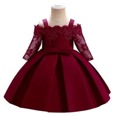 0-10 Years Baby Girl Wedding Dress 1st Birthday Dress For Christmas Kids Clothes Child Christening Princess Evening Clothing