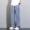 Tennis Hängende Jeans Herren Sommer Dünn Retro Locker Gerade Eisseide Weitbein Freizeithose