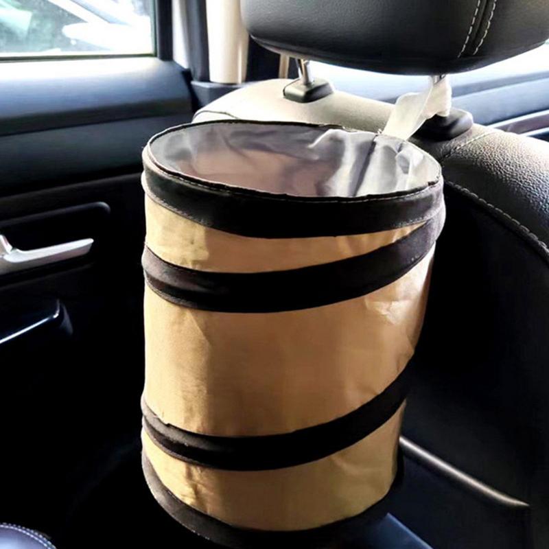 New Car Trash Collapsible Waterproof Portable Automobile Trash Can Pop-up Foldable Waste Basket Vehicle Interior