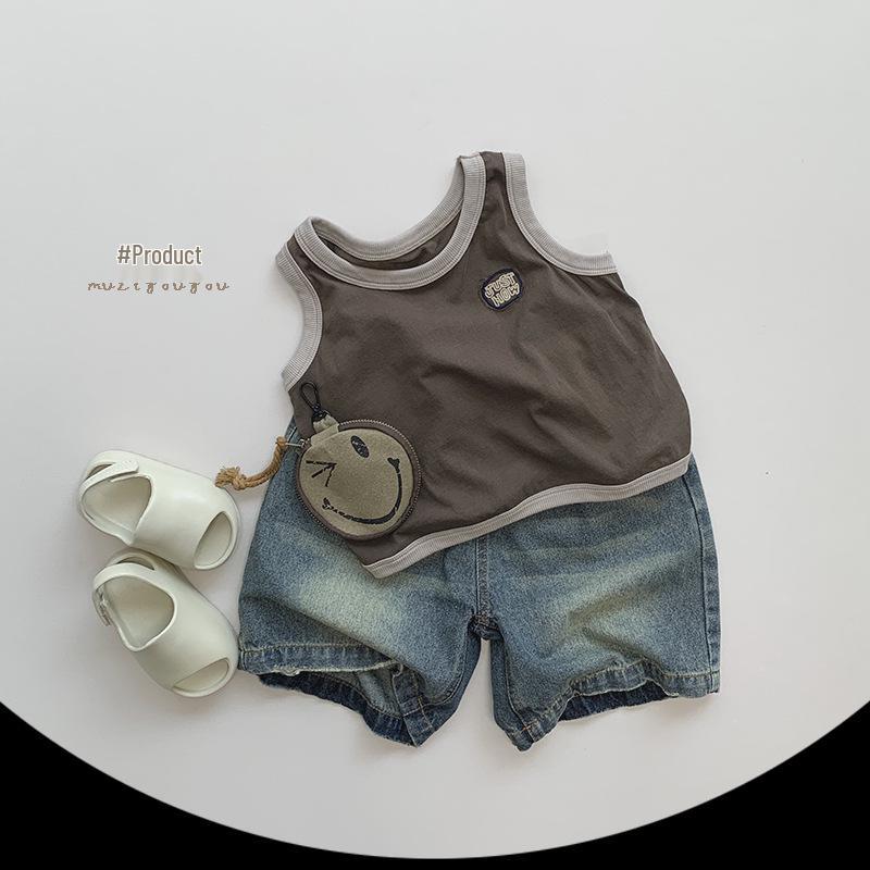 Children's Retro Mori Style Tank Top - Cool & Trendy Summer Vest for Boys & Girls
