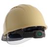 Sumibe Techno Plastics Helmet KKC3 Series with Clear Styrofoam Vents, Visor, Liner, Cream/Smoke KKC3S-B-CR-S