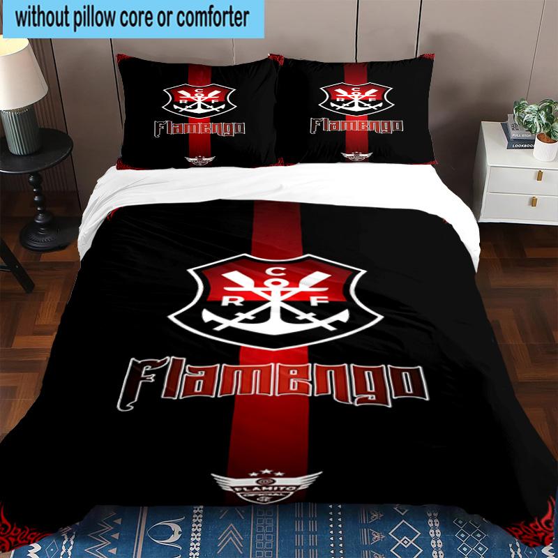 3pcs CR Flamengo Printed Bedding Set Duvet Cover Closure Includes 1 Duvet Cover & 2 Pillowcases Bedding Sets Home Decor Gifts