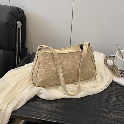 Popular Solid Color, Texture, Temperament, Versatile Urban Commuting, Simple and High-value Women's Portable Shoulder Underarm Bag