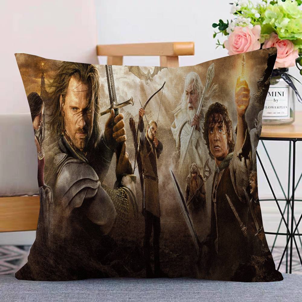 Movie L-Lord O-Of T-The Rings Office Cushion Pillowcase Car Cushion Cover45X45CM Lumbar Pillowcase Sofa Pillowcover