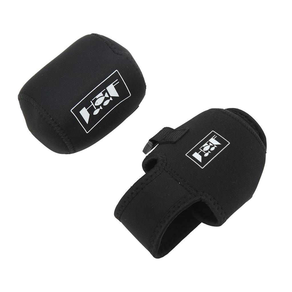 2 Stück Angelrollenabdeckung Neopren Stoßfest Elastische Angelrollentasche für Outdoor