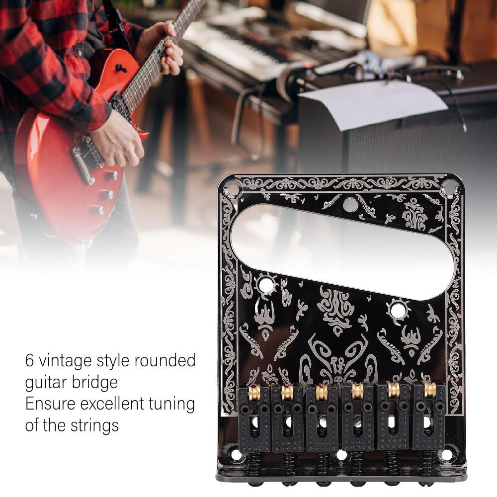 Vintage geschnitzte Basis Elektrische Gitarrenbrücke für Telecaster Gitarrenbrücke Für Elektrische Gitarre