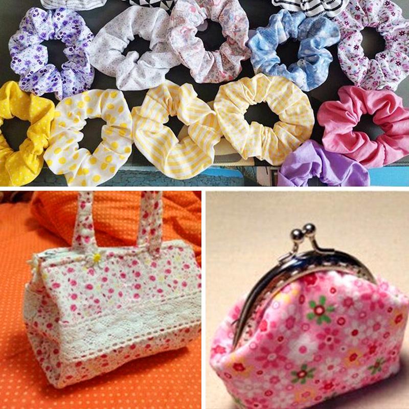 7pcs Quilting Patchwork Party Craft Fat Quarter Bundles Handmade Fabric Sewing Cotton Dolls Clothing 25x25cm