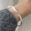 100% Solid 925 Sterling Silver Metal Bracelet for Women Men Shinning Handmade Simple Narrow Flower Bracelets For Birthday Gift