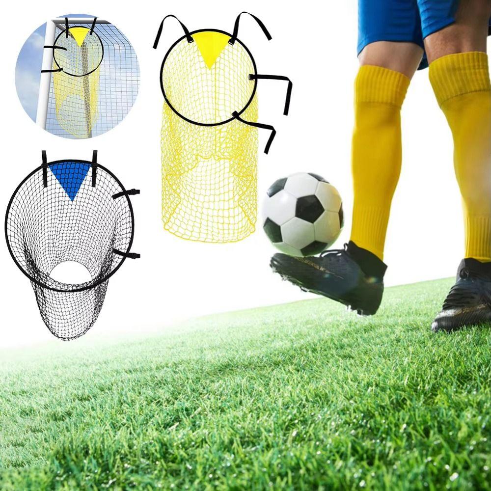 

Foldable Football Goal Target Pocket Quality Mesh Football Shooting Goal Net Outdoor Yellow 45x60cm