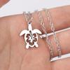 1pc Trendy Stainless Steel Turtle Shape Pendant Necklace - Birthday Gift for Men - Stylish & Unique Design - for Fashionable Men