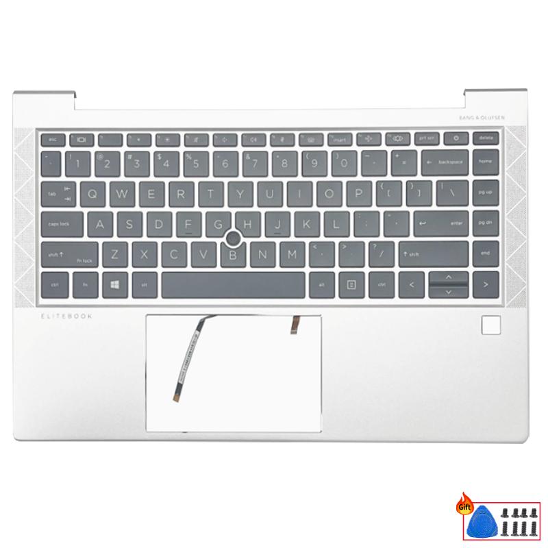 New For Elitebook 830 840 850 860 G7 G8 G9 G10 G11 US Keyboard With Backlit Palmrest Upper Cover Computer Replacement Parts Case