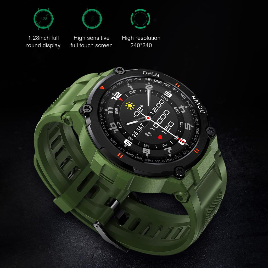 K22 Fitness Bracelet 1.28 Inch IPS Screen Heart Rate Blood Pressure Monitor Bluetooth-compatible Smart Watch