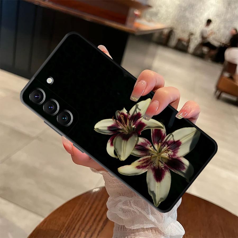 Phone Cover Case for Samsung Galaxy A26 A72 A23 A22 A25 A71 A32 A53 A35 A55 A41 A24 A52 A36 A73 A51 Lily Orchid Flower Print