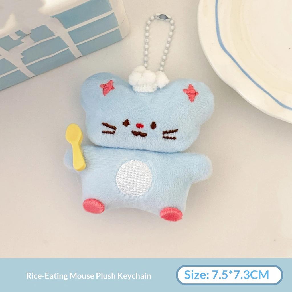 Cute Cartoon Plush Animal Keychains Kawaii Puppies Kittens & Bear Doll Charms Backpack Hanging Pendants Accessory Gifts