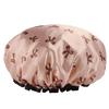 Women Waterproof Shower Cap Double Layer Bath Hair Hat with Elastic Band Reusable Moisture Proof Hair Cover for Bathroom Kitchen