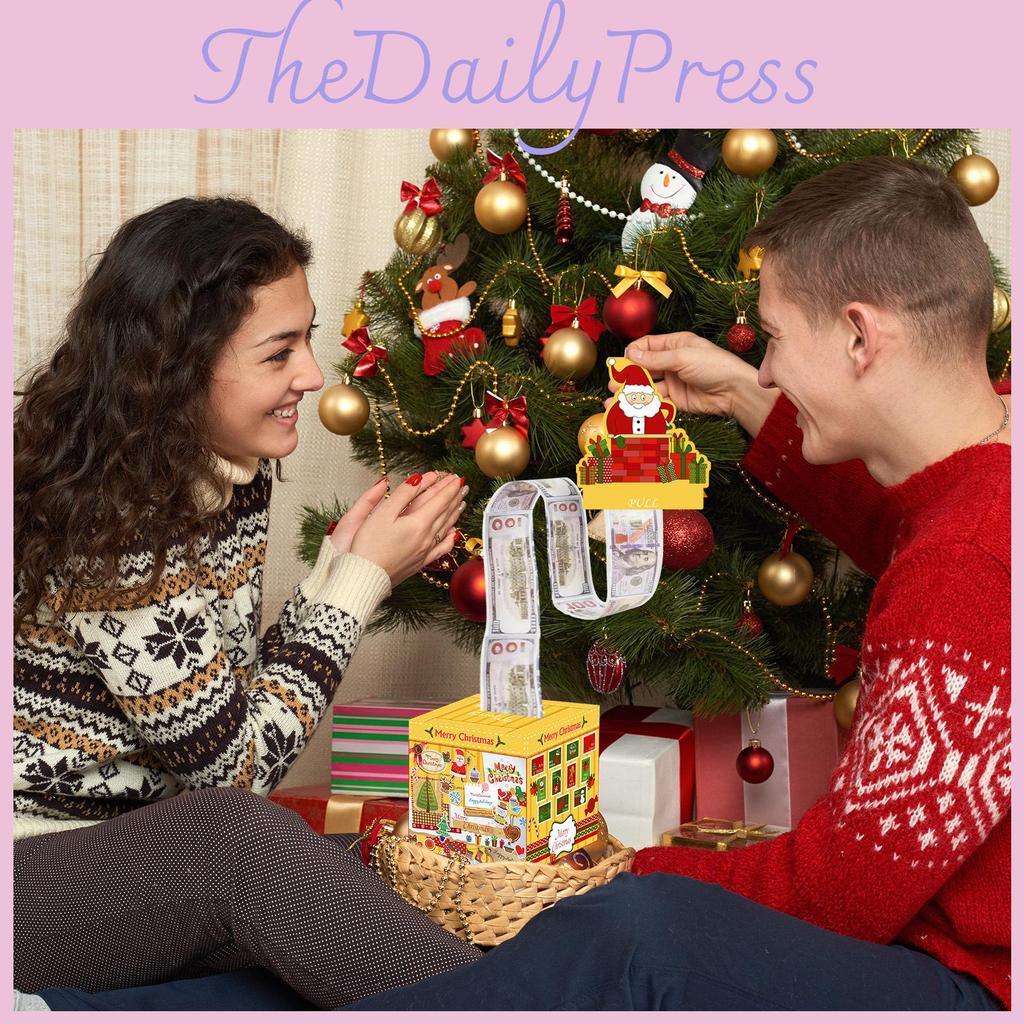 Christmas Themed Santa Gift Bank With Coin Slot For Holiday Celebrations And Decorations