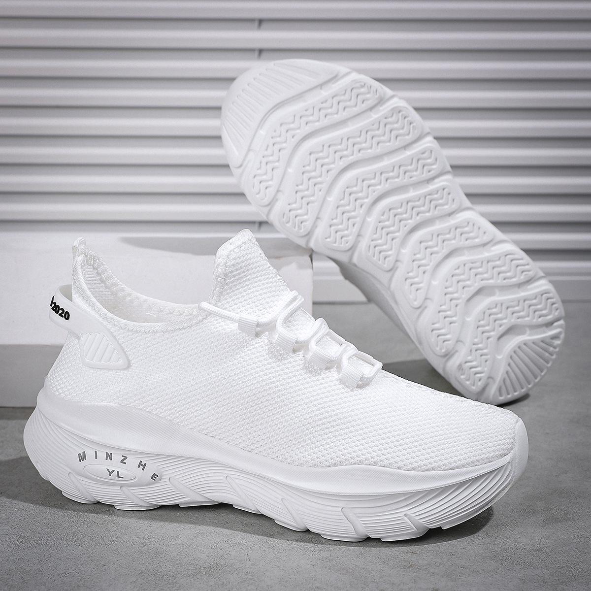 

Men s shoes large size sneakers trendy shoes flying woven breathable driving shoes lightweight sneakers 47