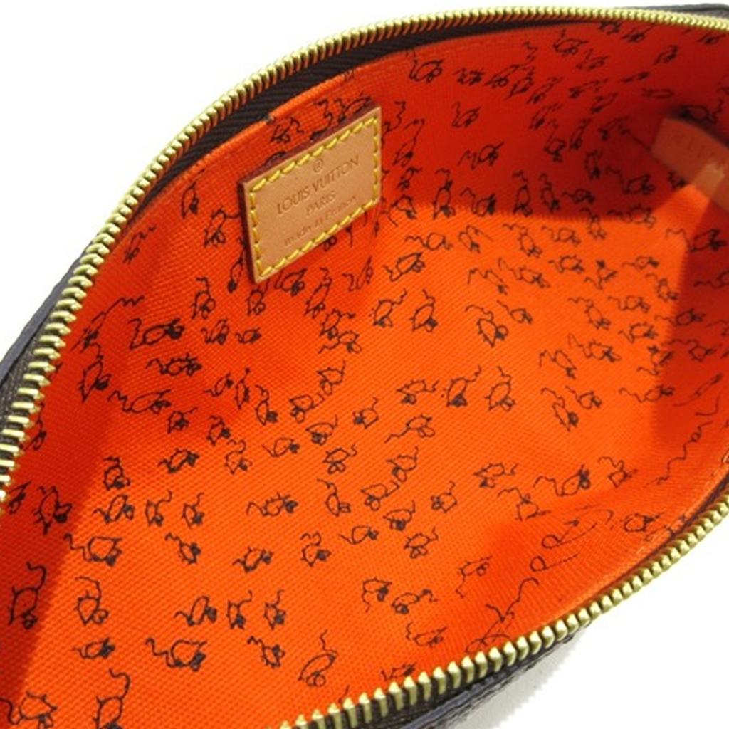 Louis Vuitton Elizabeth Pattern Printed Leather Wallet Unisex Wallet Brown Orange GI0357