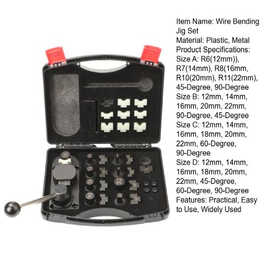 Metalltråd Bøyejigg Sett med Justerbare Matriser Enkel å Bruke Flerbruks Ringbøyer