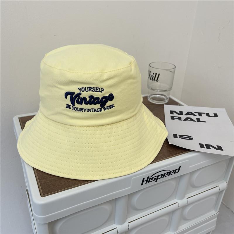 Style Hat Versatile Letter Embroidery Womens Sunshade Hatscaps Fisherman