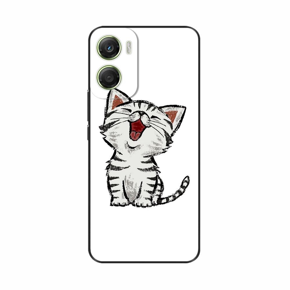 For Motorola Moto G06 4G Case Hot Flowers Painted Soft Black Silicone Phone Cases Bumper For Motorola Moto G06 4G Protect Cover