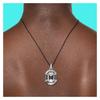 Swarovski Lucent Crystal Pendant Aluminum Necklace Women's Black 5698526