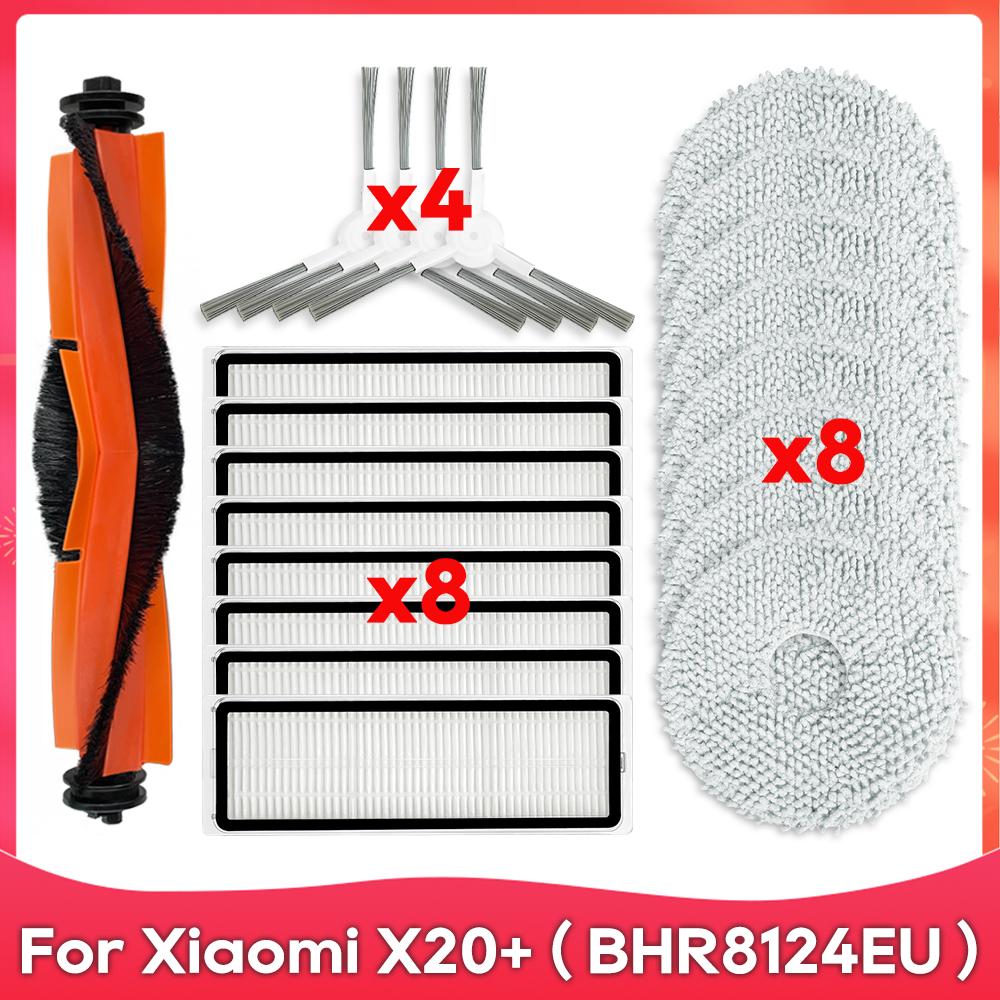 Fit For ( Xiaomi X10+ / X20+ / X20 Plus / BHR8124EU ) Accessory Part Main Side Brush Mop Dust Bag Filter Robot Vacuums Kit