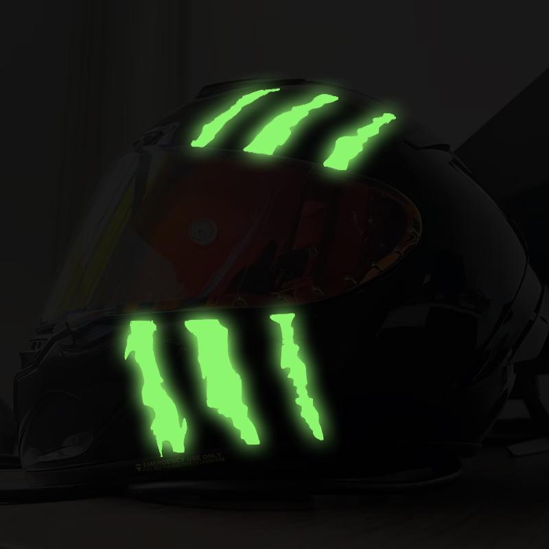 Monster claw mark motorcycle glitter film, front shield plate of helmet, motorcycle sticker. Suitable for all motorcycles.