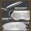 Nonstick Titanium Frying Pan with Lid, Scratch Resistant Hammered Skillet, Titanium Alloy Cookware for Gas Induction Electric Stove, Easy Clean