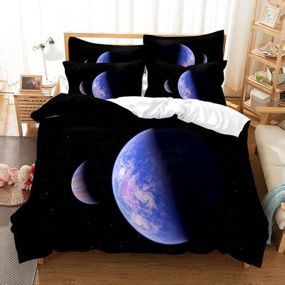 Planet Bettwäsche Erde Bettbezug Set 3D Digitaldruck Bettwäsche Mode Polyester Bettdeckenbezug Bettwäschesets King Full Size