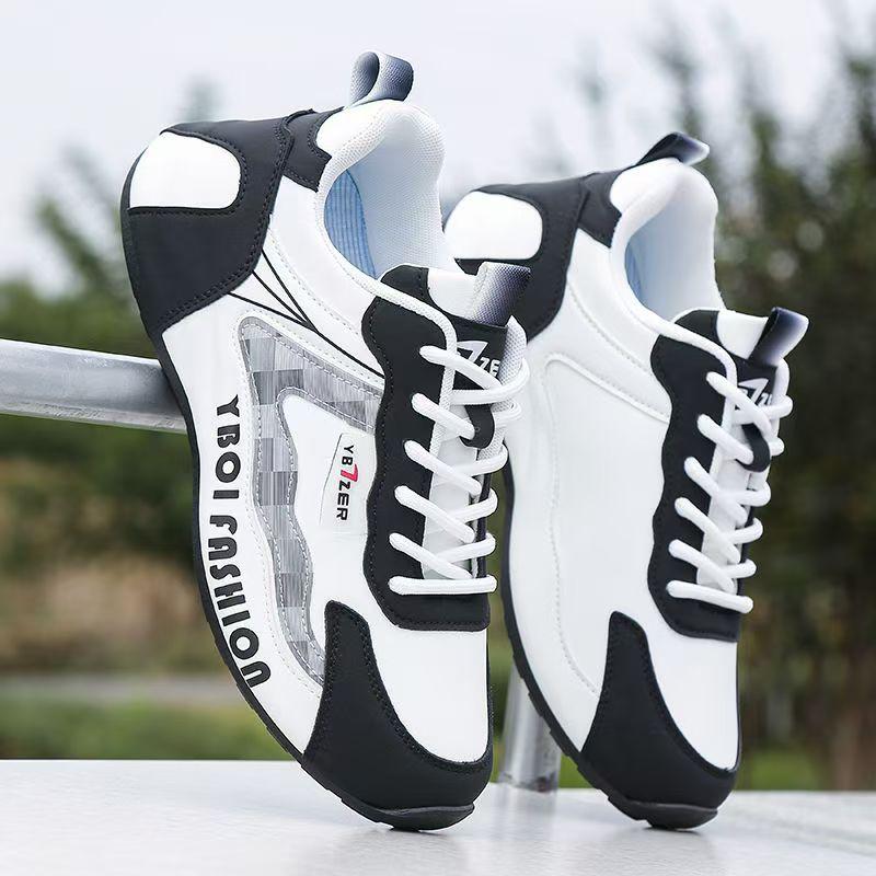 Neue Leder Freizeitschuhe leichte weiche Sohle Sneaker Dad Shoes rutschfeste Studenten Laufschuhe