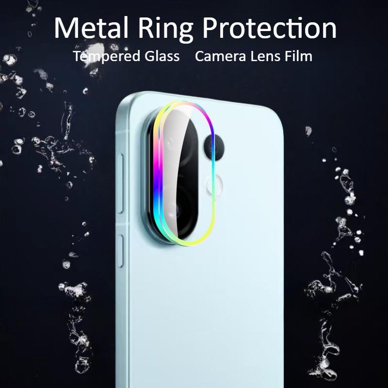 Für Vivo X200FE V60 S30 Pro Mini Klar Mattiert Frostschutzspiegel Gehärtetes Glas Für Vivo x200fe v60 s30 s30pro mini Metallring Kameralinsenfolie