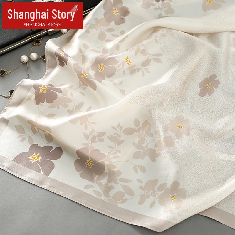 Shanghai Story 100% Mulberry Silk Square Scarf
