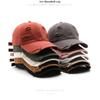 Women's solid-color, plain, washed, distressed baseball cap for outdoor activities, offering sun protection and shade