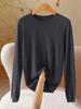 Women's Slim Fit Heathered Wool Sweater - 2026 Long Sleeve Knitwear