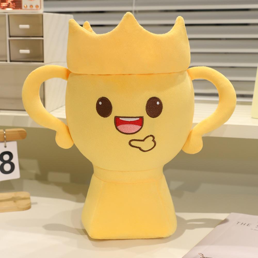 

Simulation Trophy Shape Plush Doll Victory Trophy Victory Championship Plush Toys Home Decor 25CM-Style A