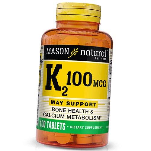 

Вітамін К2, Менахінон-4, Vitamin K2 100, Mason Natural 100таб (36529013) 100tab