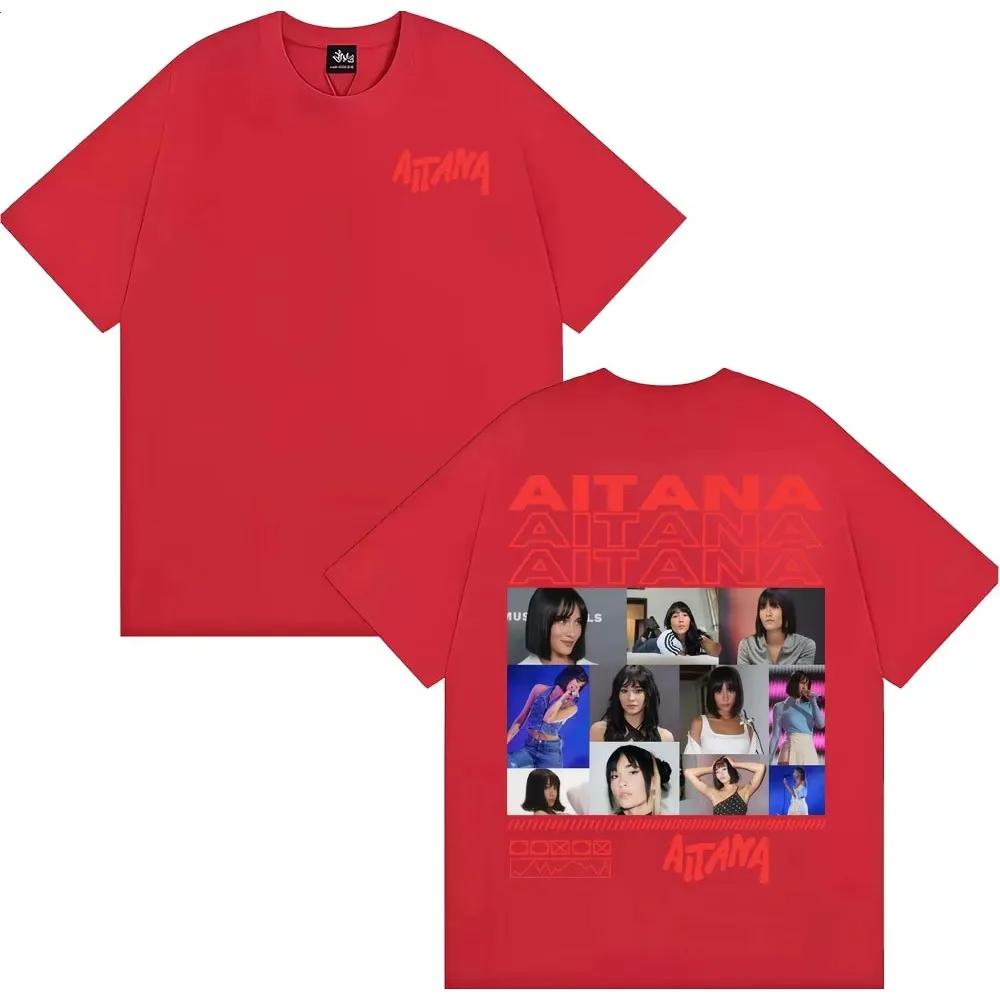 Singer Aitana Album Tour 2026 Merch T Shirt Fashion Aesthetic Short Sleeve T-shirt Men Women's Cotton Casual T-shirts Streetwear