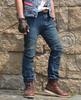 VOLERO Men's Slim Fit Straight Leg Biker Riding Jeans with Flap