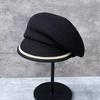 Summer Contrast Striped Wide Brim Sun Hat Irregular Personality Beret Straw Hat Newsgirl Hat