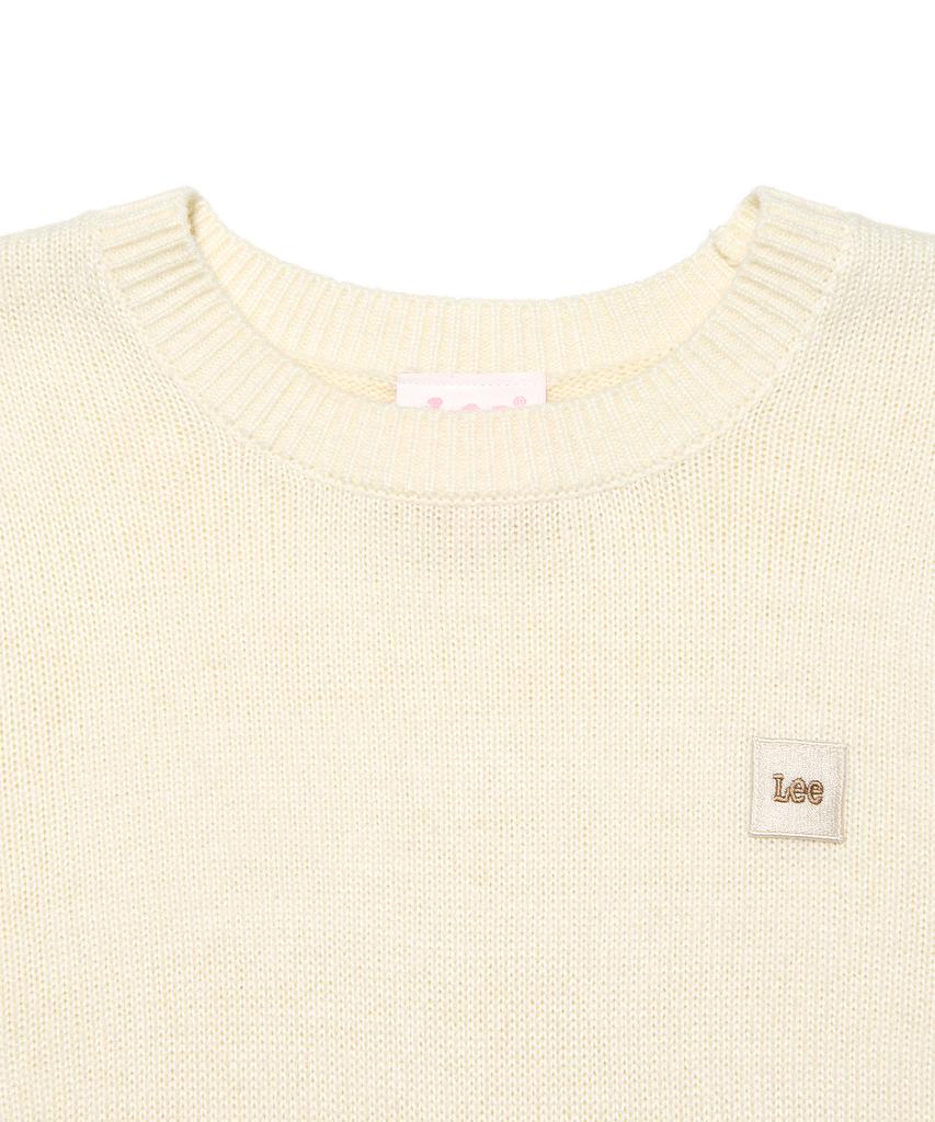 Lee Round Neck Flare Knit Dress Ivory