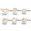 20pcs/lot 6 Style Heart Shape CCB Pendants Charm Necklace Earring Pendants For DIY Jewelry Making Bracelet Handmade Accessories