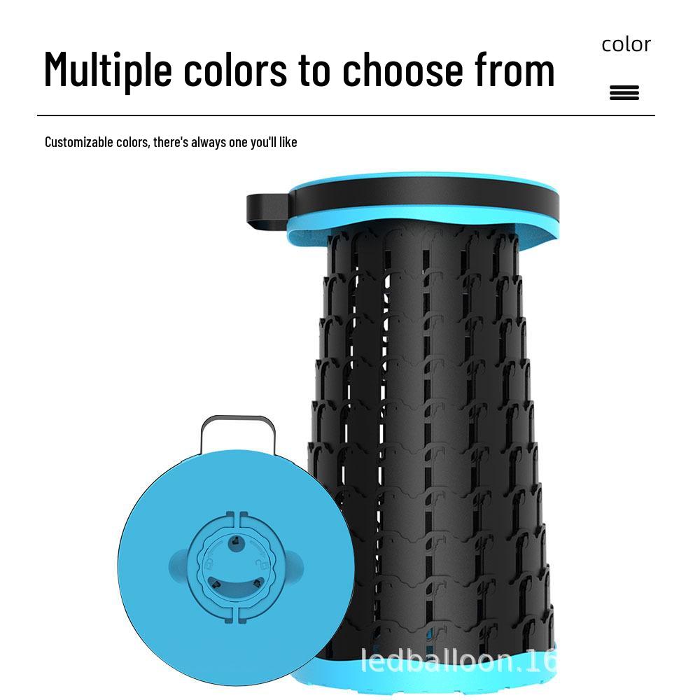 Compact Portable Telescopic Folding Stool - Lightweight, Space-Saving, One-Button Adjust, Ideal for Outdoor and Household Use