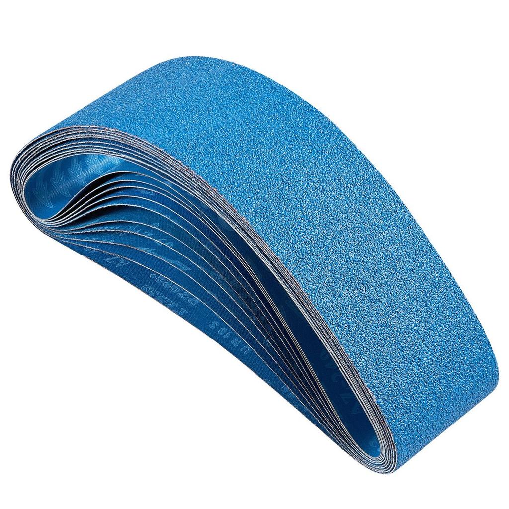 Sanding Belts, 100 x 915mm Belt Sander Sanding Belts, 10PCS (2 of Each 40 60 80 120 240 Grits) Zirconia for Knife Sharpening, Metal Polishing,