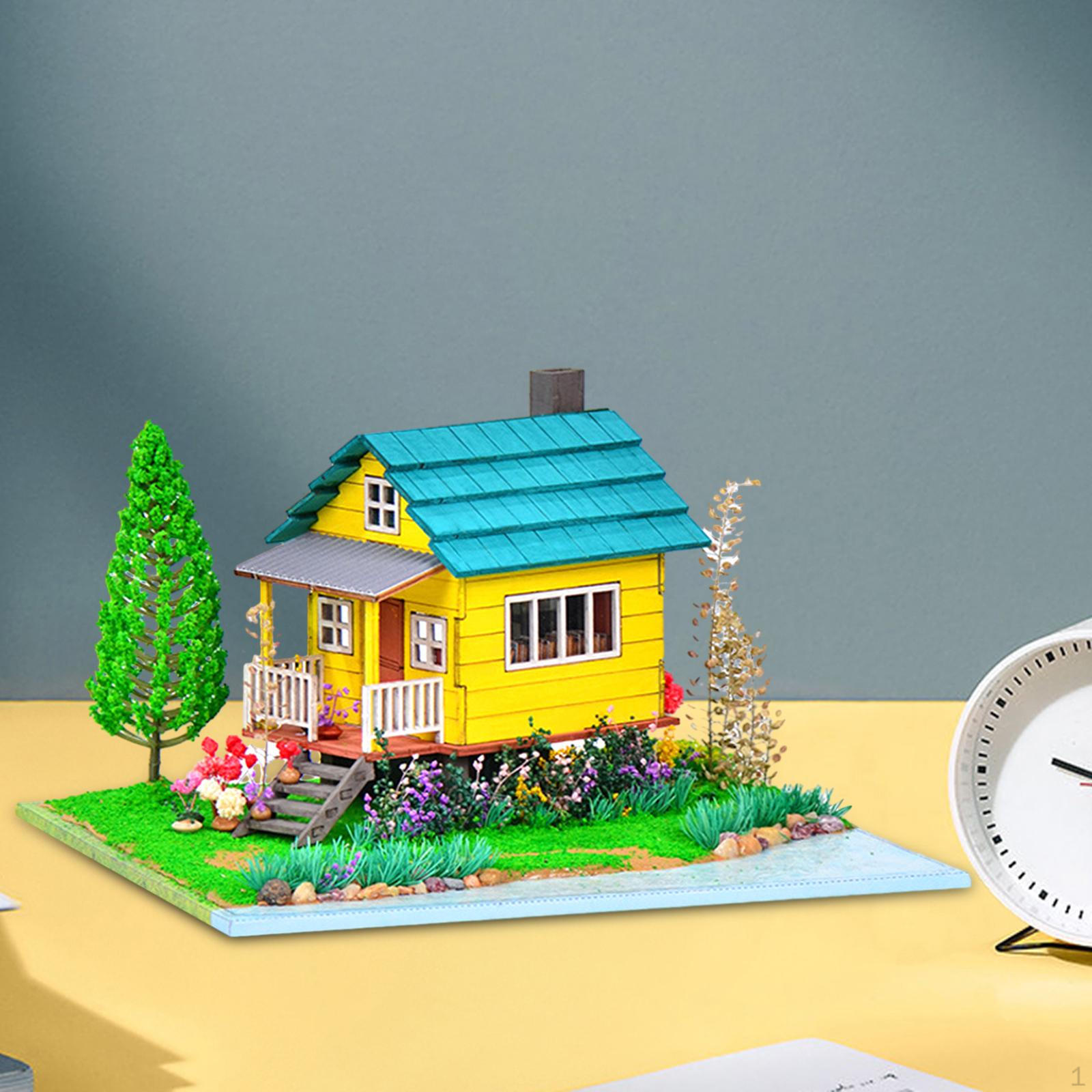 

DIY деревянные миниатюрные строительные наборы ручной работы крошечный дом игрушки дисплей украшения кукольный домик игрушка