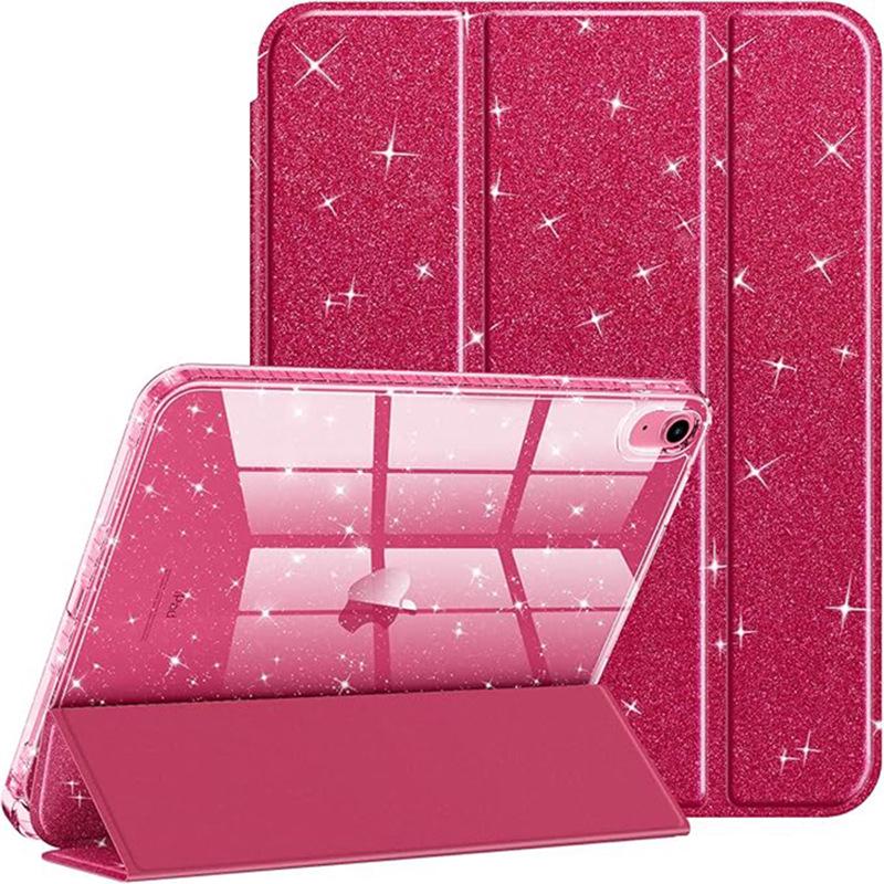 IPad Air 11. Generation Glitzer Schutzhülle mit Stifthalter - Anti-Biege Acryl Tablet Cover