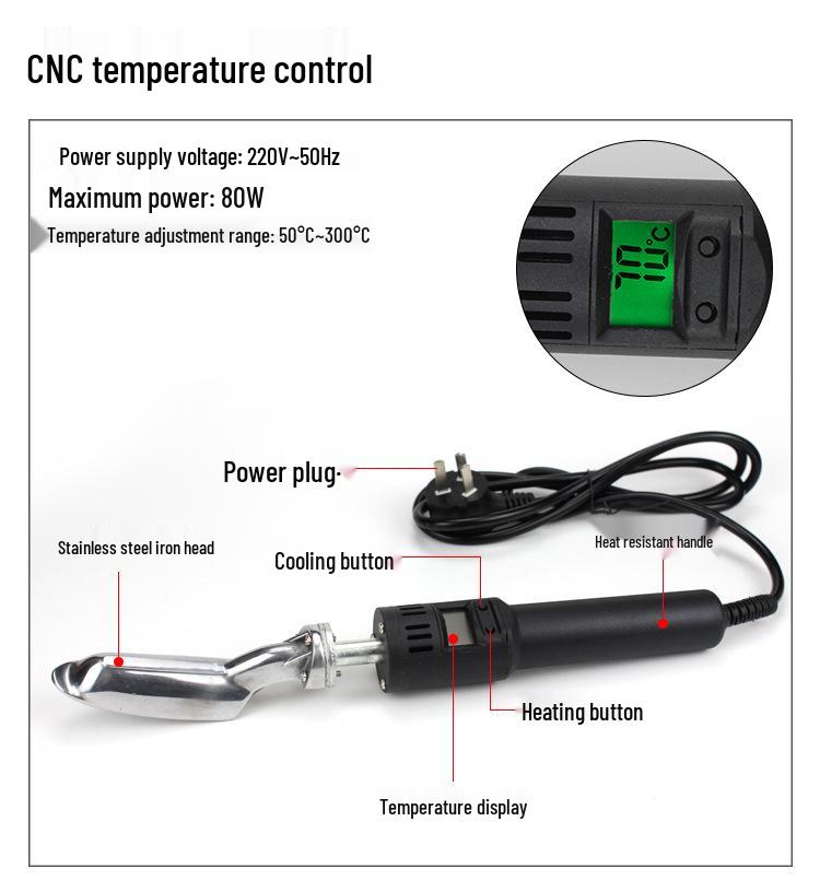 Adjustable Temperature Mini Iron for Leather - Ideal for Jackets, Bags, Shoes, and Crafts