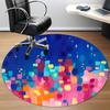 1pc Abstract Colors Office Round Rug, Non-slip, Soft and Durable Office Rug for Interior Decoration, Perfect for Office, Beautiful Decoration yy260323