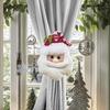 Cute Santa Claus Christmas Curtain Buckle Snowman Christmas Decoration Durable Christmas Tree Ornament Curtain Strap Home Decor