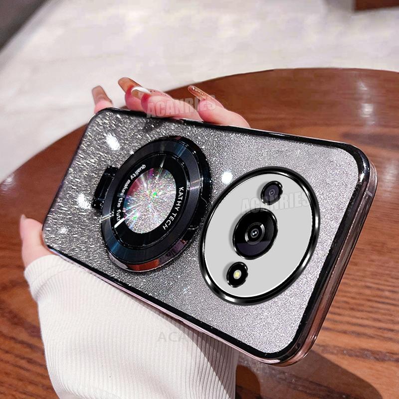 

Redmia3 Роскошный блестящий держатель для силиконового чехла для Xiaomi Redmi A3 A3x Redmia3x Ударопрочный защитный чехол-подставка Poco C61 Redmi A3